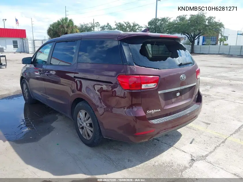 2017 KIA SEDONA VIN KNDMB5C10H6281271 — фото 3