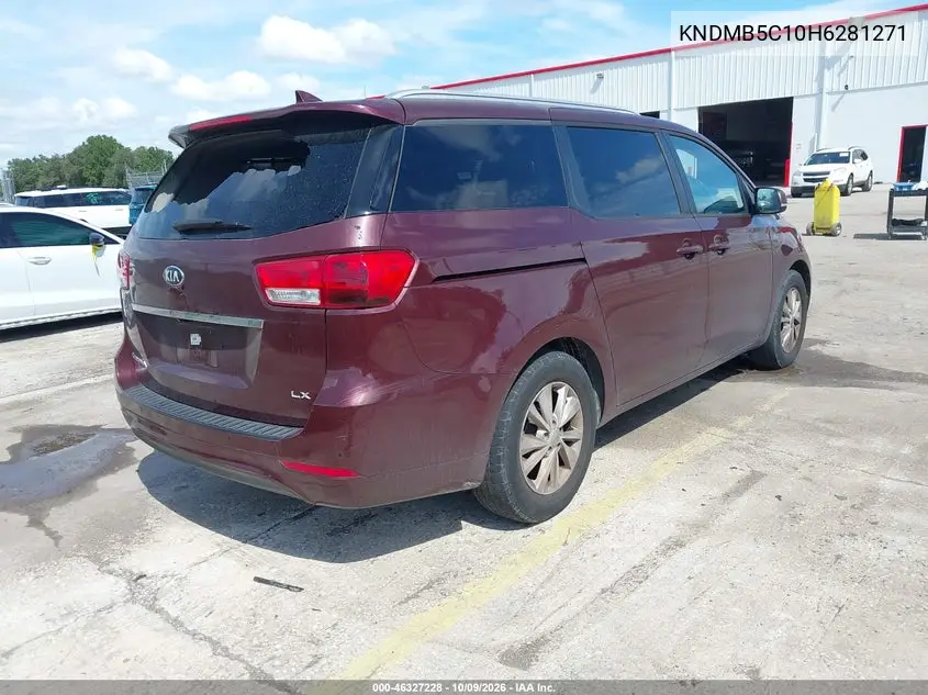2017 KIA SEDONA VIN KNDMB5C10H6281271 — фото 4