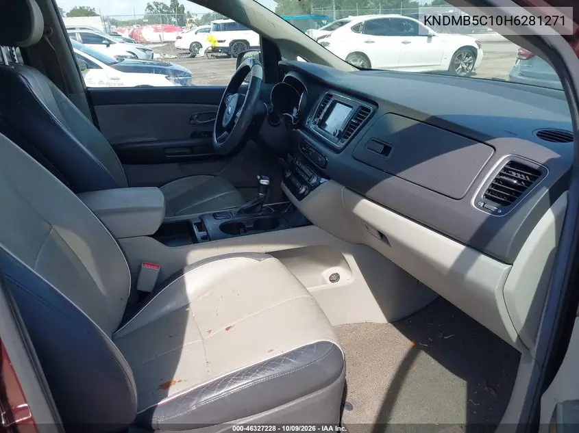 2017 KIA SEDONA VIN KNDMB5C10H6281271 — фото 5