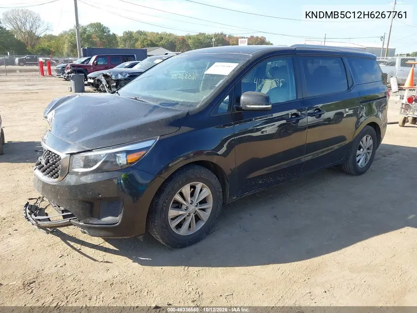 2017 KIA SEDONA VIN KNDMB5C12H6267761 — фото 2