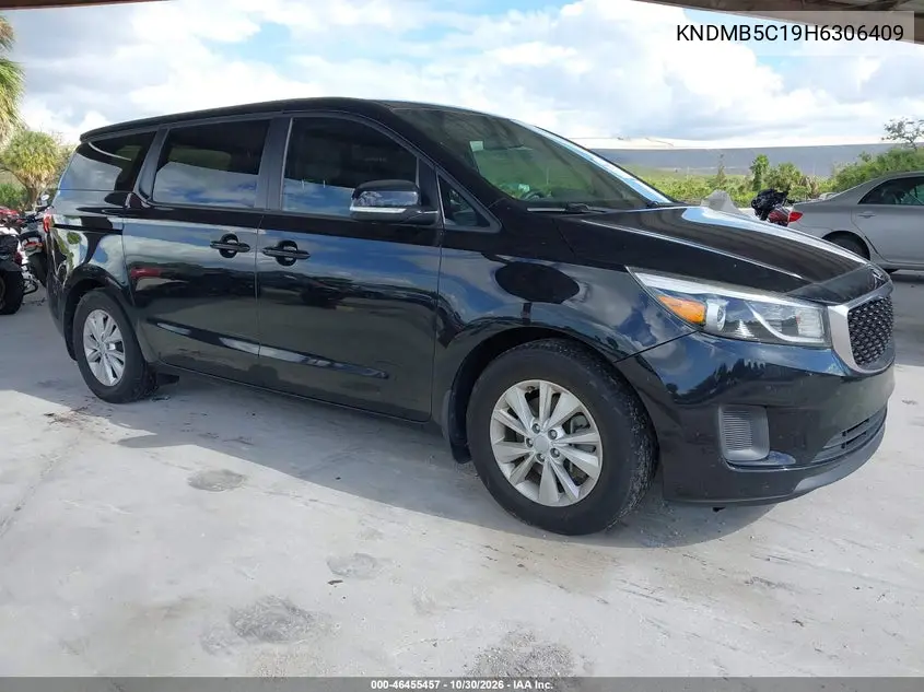 KIA SEDONA 2017, VIN KNDMB5C19H6306409