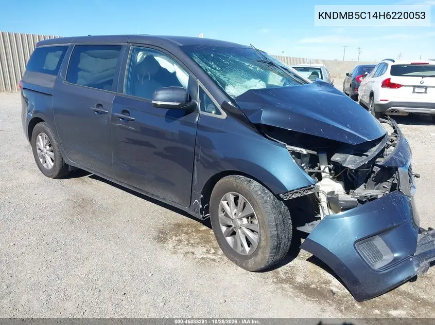 KIA SEDONA 2017, VIN KNDMB5C14H6220053