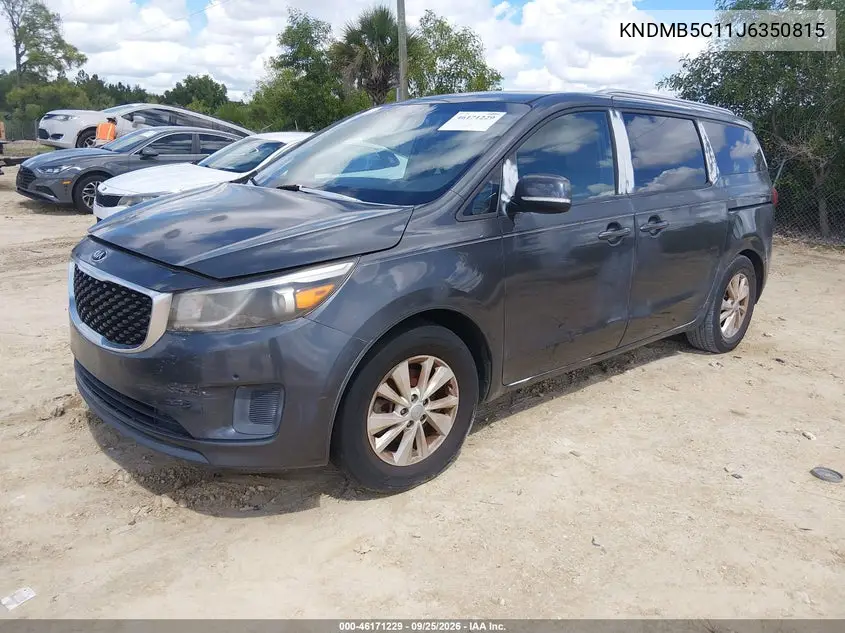2018 KIA SEDONA VIN KNDMB5C11J6350815 — фото 2