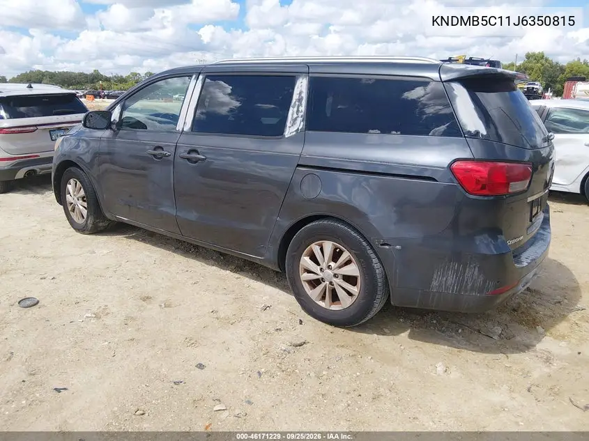 2018 KIA SEDONA VIN KNDMB5C11J6350815 — фото 3