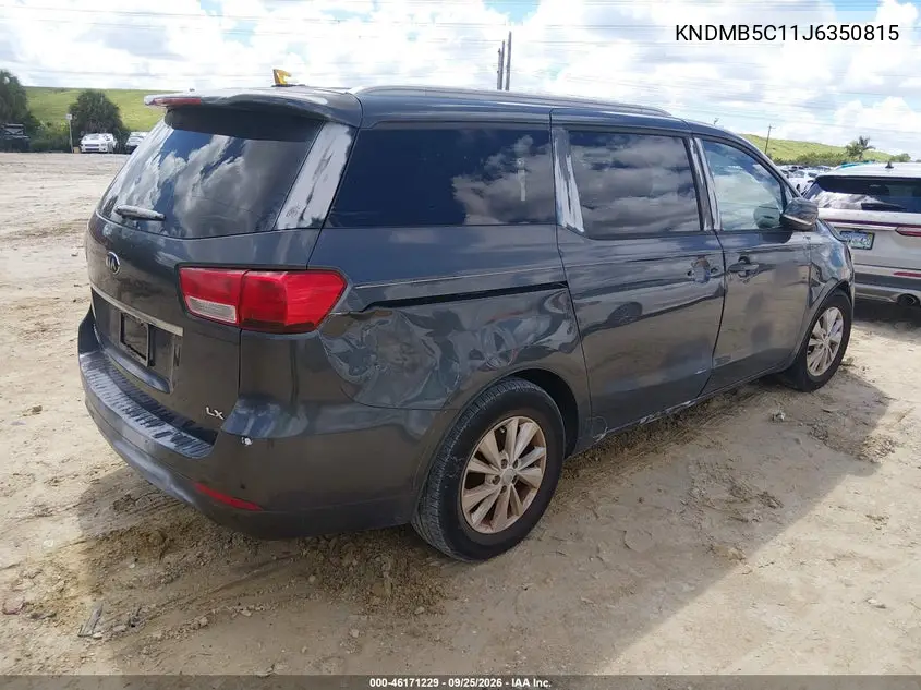 2018 KIA SEDONA VIN KNDMB5C11J6350815 — фото 4