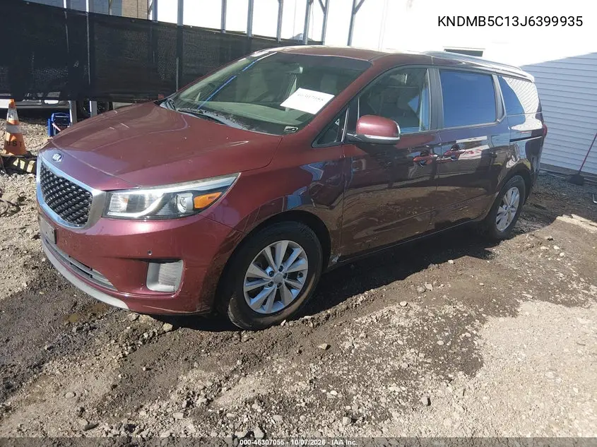 2018 KIA SEDONA VIN KNDMB5C13J6399935 — фото 2