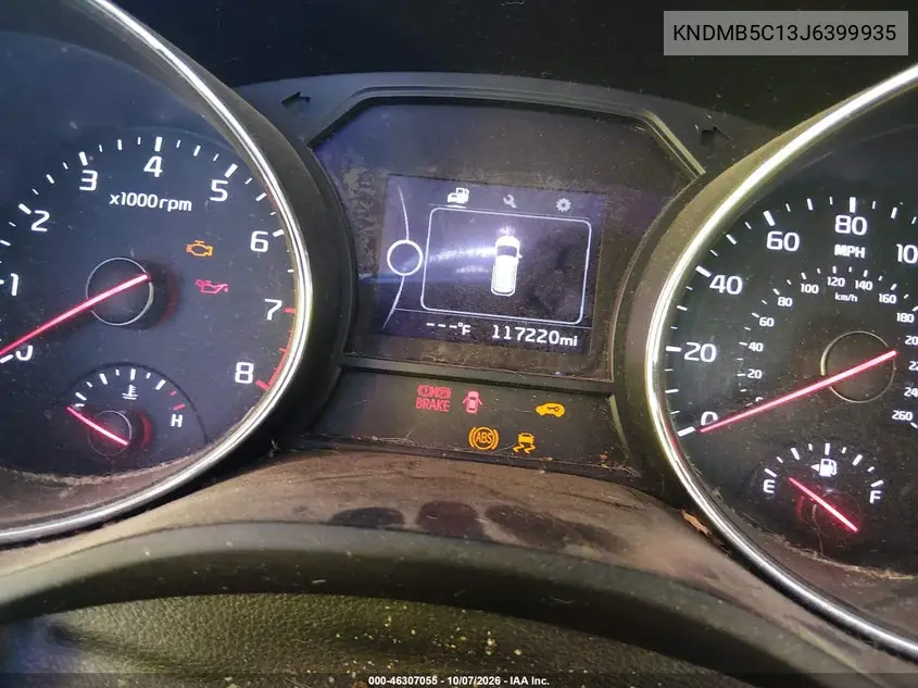 2018 KIA SEDONA VIN KNDMB5C13J6399935 — фото 7