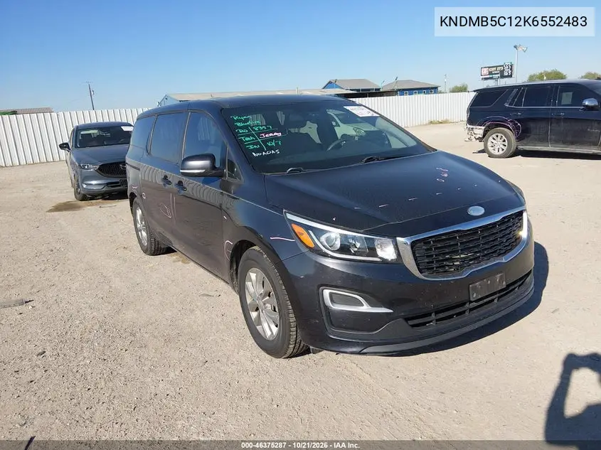 KIA SEDONA 2019, VIN KNDMB5C12K6552483