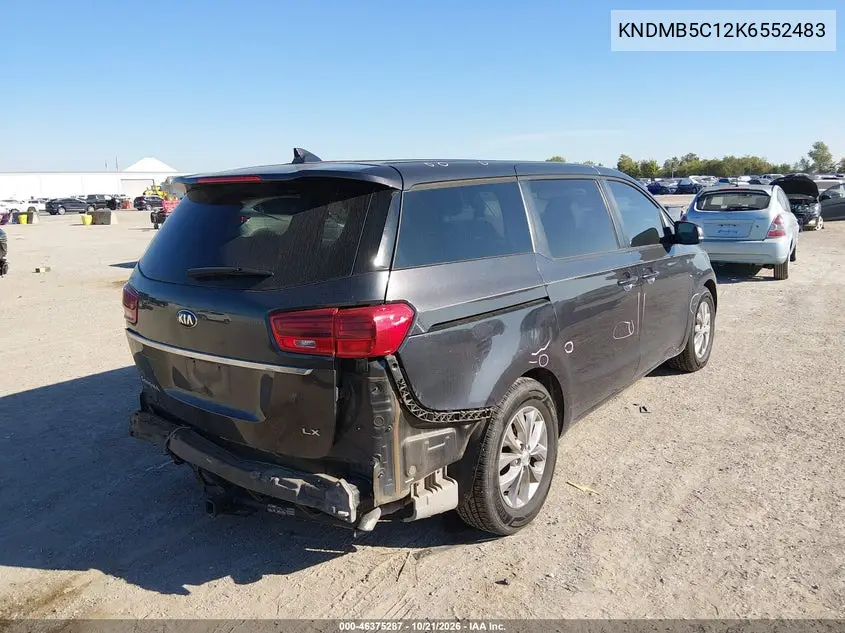 2019 KIA SEDONA VIN KNDMB5C12K6552483 — фото 4