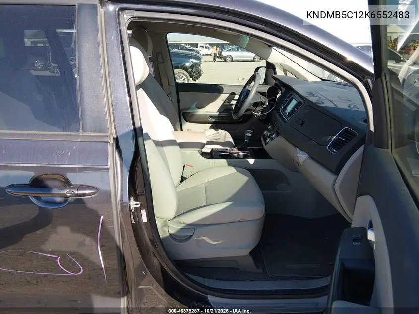 2019 KIA SEDONA VIN KNDMB5C12K6552483 — фото 5