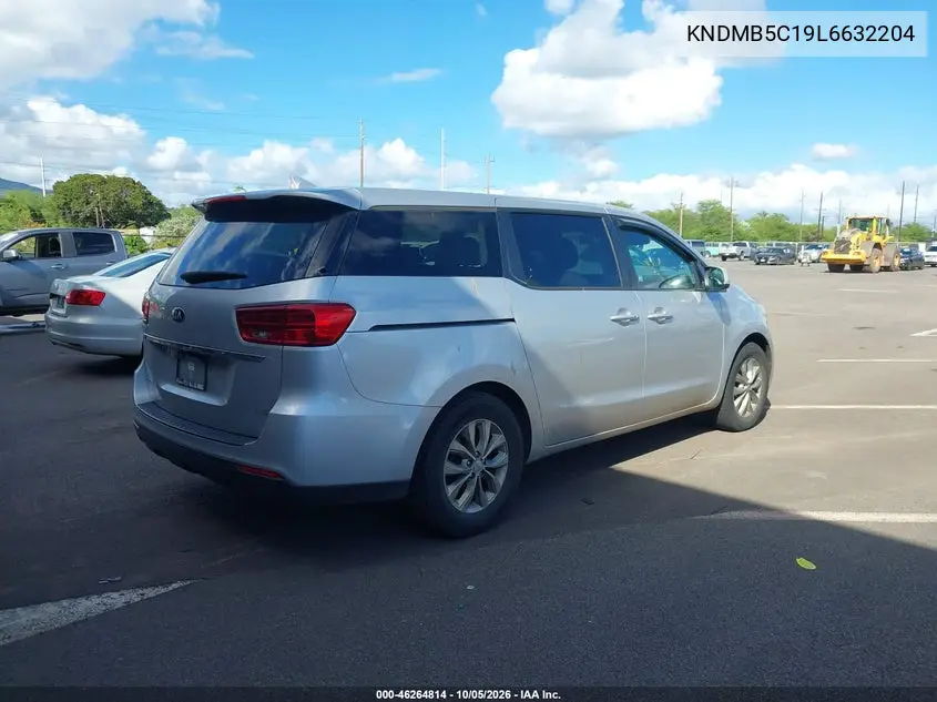2020 KIA SEDONA VIN KNDMB5C19L6632204 — фото 4