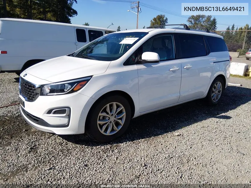 2020 KIA SEDONA VIN KNDMB5C13L6649421 — фото 2