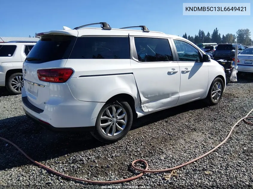 2020 KIA SEDONA VIN KNDMB5C13L6649421 — фото 4