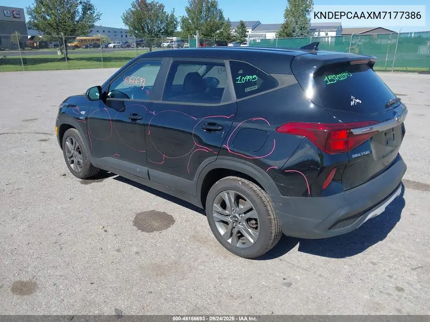 2021 KIA SELTOS VIN KNDEPCAAXM7177386 — фото 3