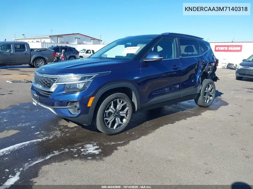 2021 KIA SELTOS VIN KNDERCAA3M7140318 — фото 2