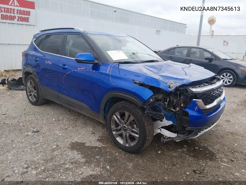 KIA SELTOS 2022, VIN KNDEU2AA8N7345613