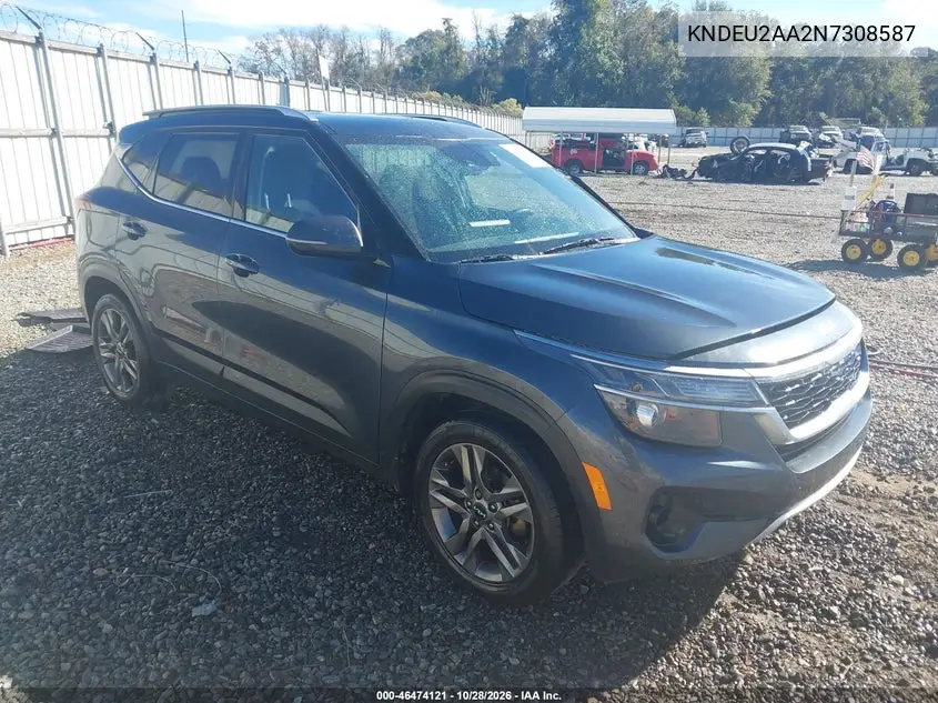 KIA SELTOS 2022, VIN KNDEU2AA2N7308587