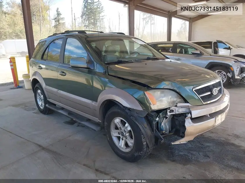 2004 KIA SORENTO VIN KNDJC733145183119 — фото 3