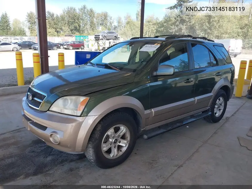 2004 KIA SORENTO VIN KNDJC733145183119 — фото 4