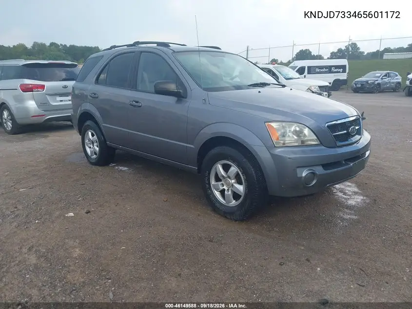 KIA SORENTO 2006, VIN KNDJD733465601172