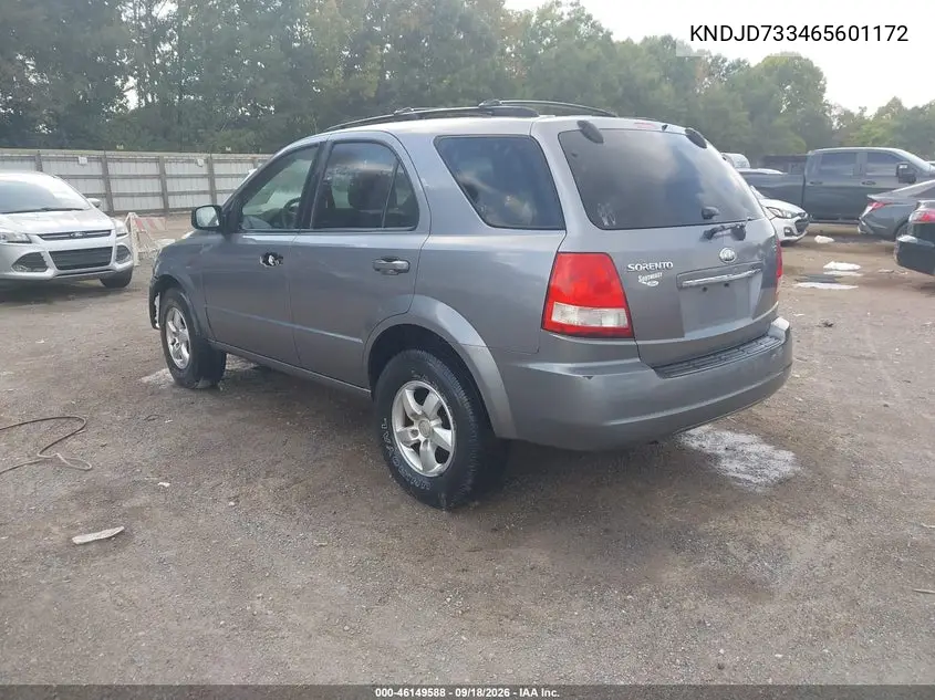 2006 KIA SORENTO VIN KNDJD733465601172 — фото 3