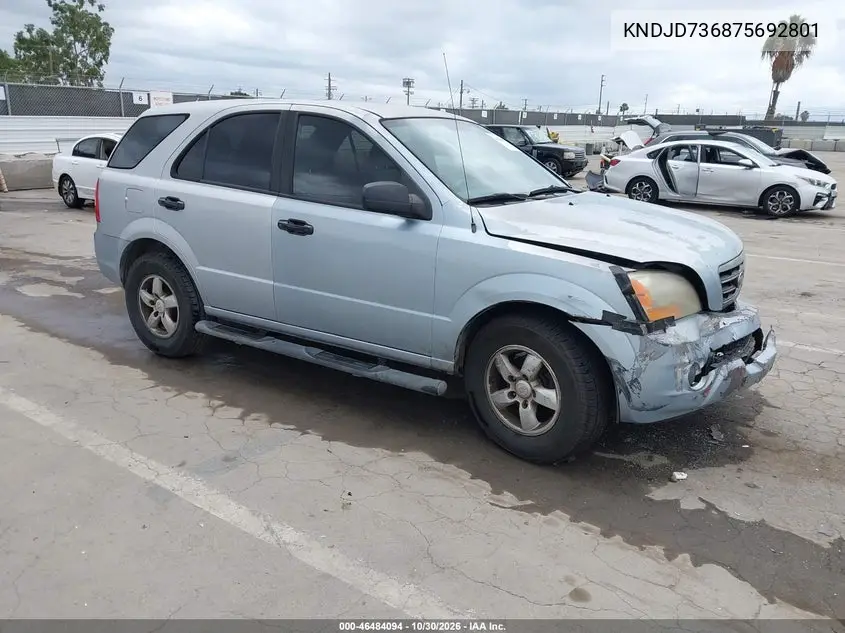KIA SORENTO 2007, VIN KNDJD736875692801