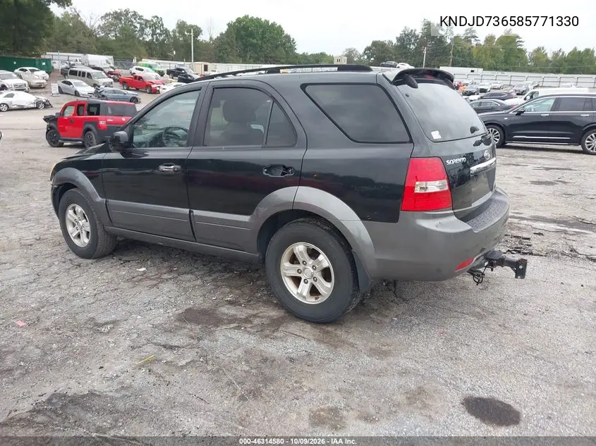 2008 KIA SORENTO VIN KNDJD736585771330 — фото 3
