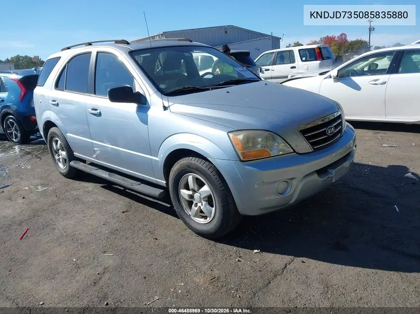 KIA SORENTO 2008, VIN KNDJD735085835880