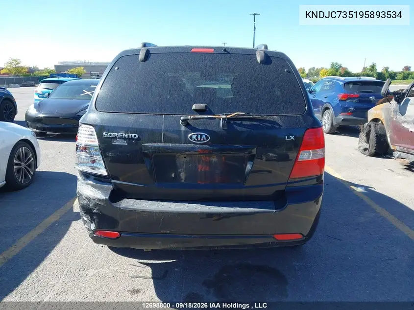 2009 KIA SORENTO VIN KNDJC735195893534 — фото 16