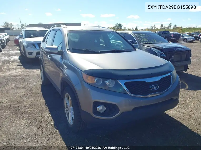 KIA SORENTO 2011, VIN 5XYKTDA29BG155098