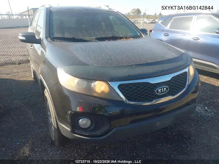 KIA SORENTO 2011, VIN 5XYKT3A16BG142844