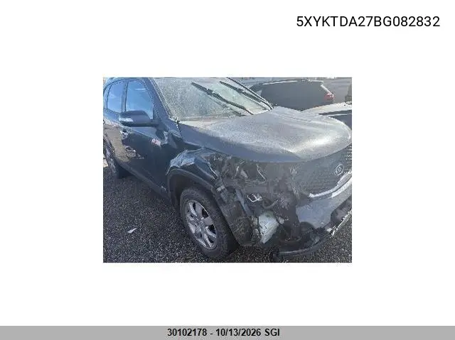 KIA SORENTO 2011, VIN 5XYKTDA27BG082832