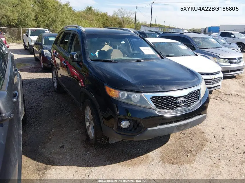 KIA SORENTO 2011, VIN 5XYKU4A22BG186805