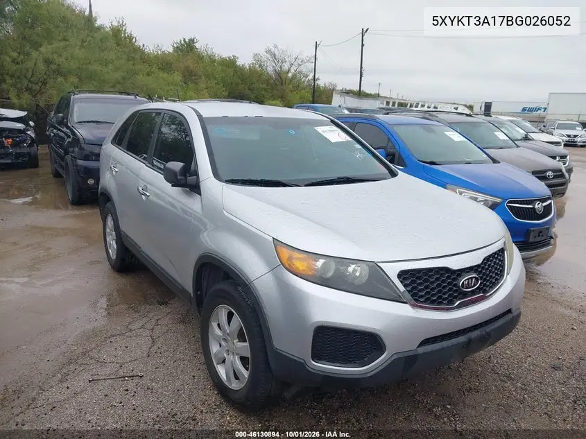 KIA SORENTO 2011, VIN 5XYKT3A17BG026052