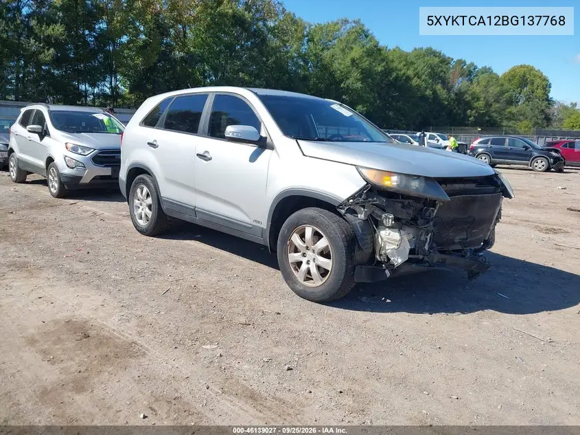 KIA SORENTO 2011, VIN 5XYKTCA12BG137768