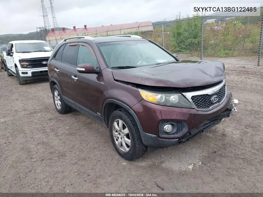 KIA SORENTO 2011, VIN 5XYKTCA13BG122485