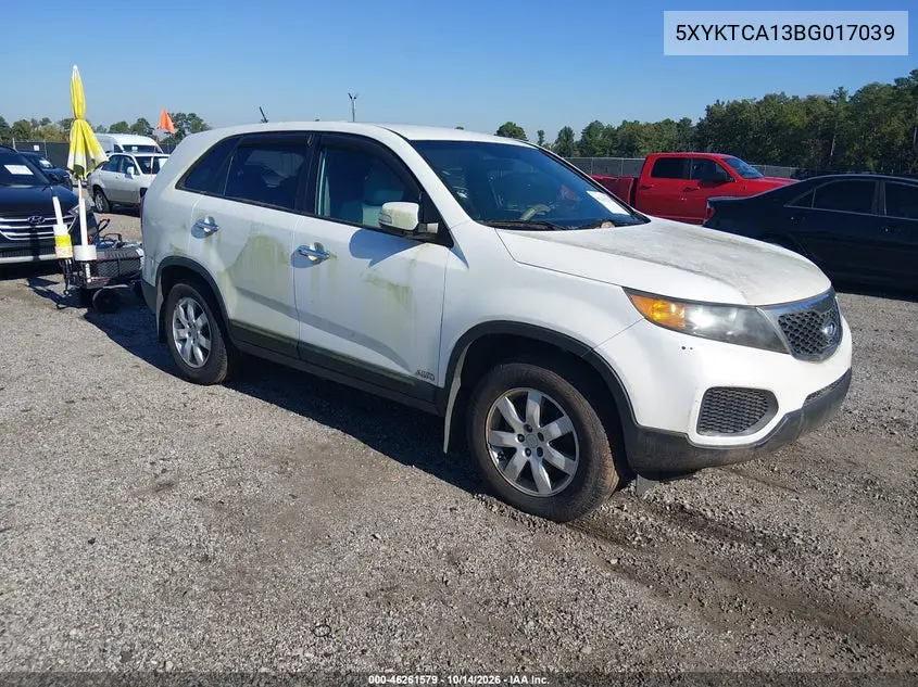 KIA SORENTO 2011, VIN 5XYKTCA13BG017039