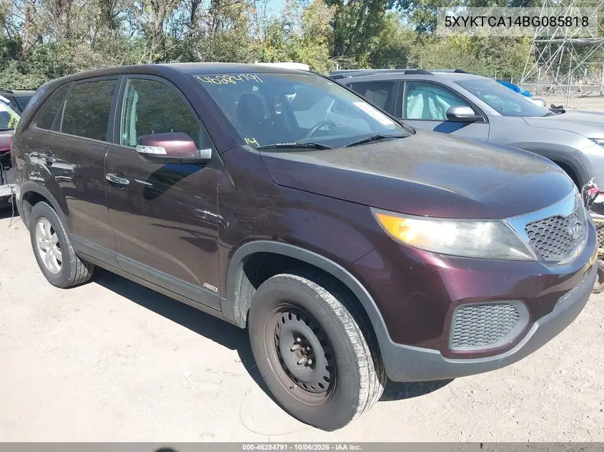 KIA SORENTO 2011, VIN 5XYKTCA14BG085818