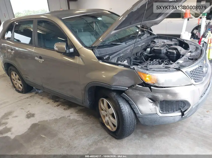 KIA SORENTO 2011, VIN 5XYKT3A13BG008079