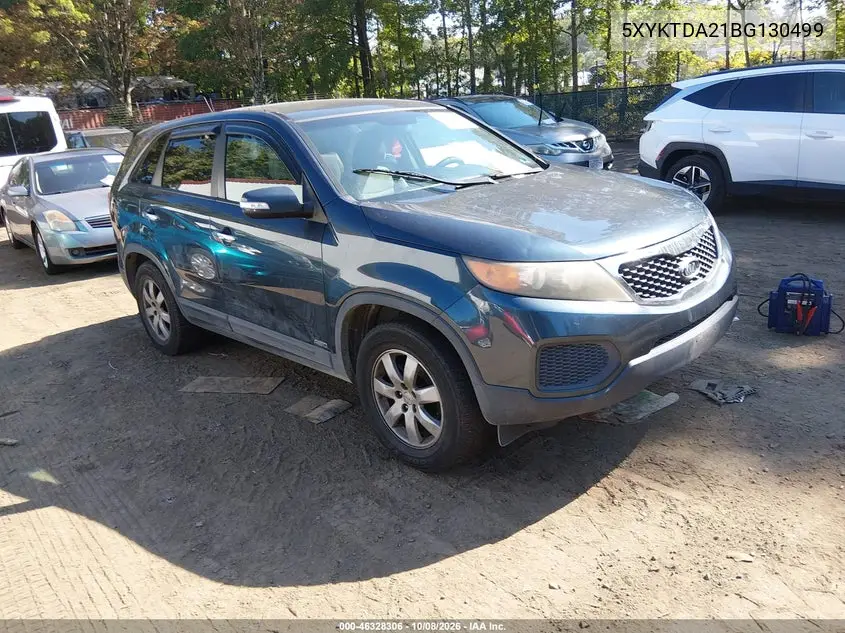 KIA SORENTO 2011, VIN 5XYKTDA21BG130499