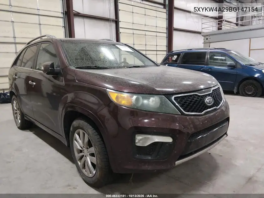 KIA SORENTO 2011, VIN 5XYKW4A29BG147154