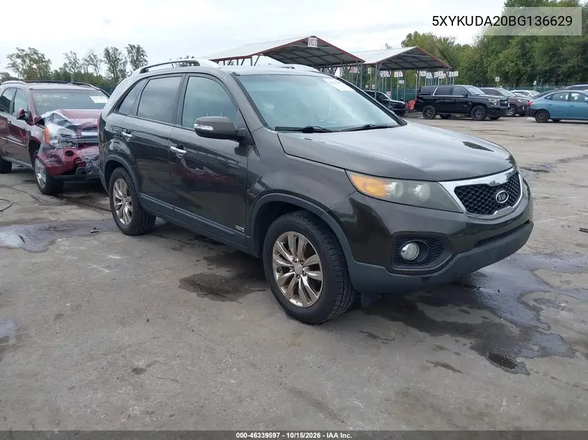 KIA SORENTO 2011, VIN 5XYKUDA20BG136629