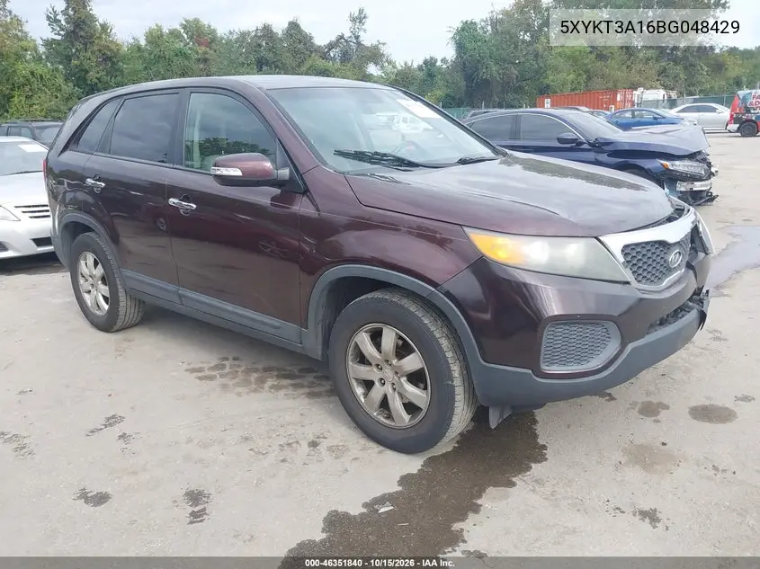 KIA SORENTO 2011, VIN 5XYKT3A16BG048429