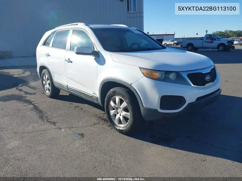 KIA SORENTO 2011, VIN 5XYKTDA22BG113100