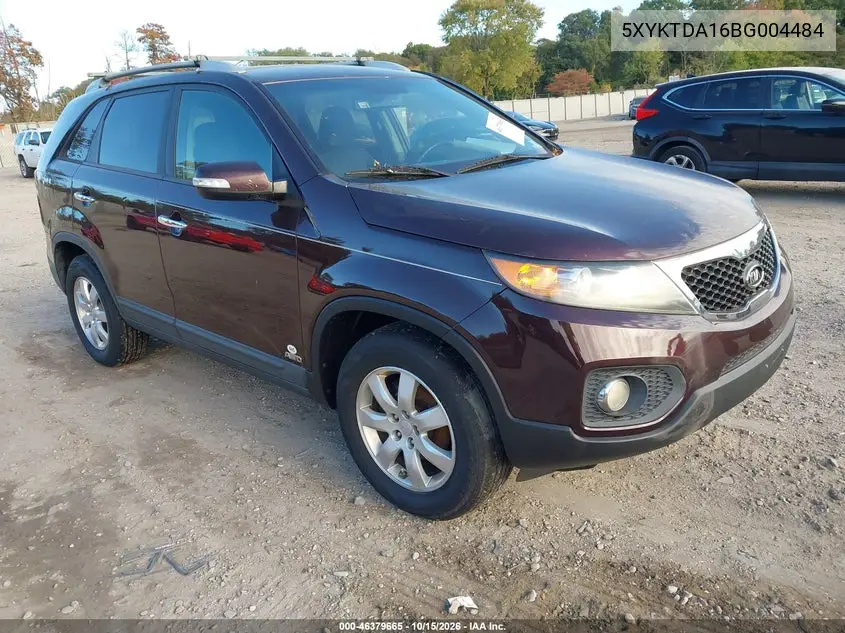 KIA SORENTO 2011, VIN 5XYKTDA16BG004484
