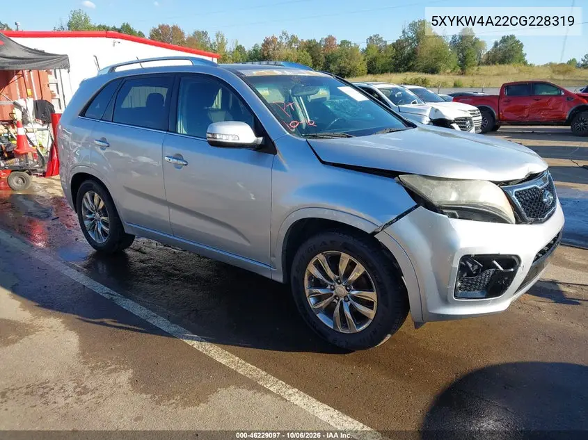 KIA SORENTO 2012, VIN 5XYKW4A22CG228319