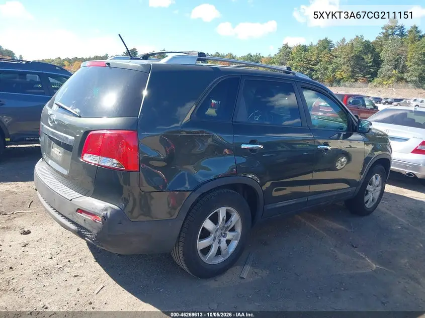 2012 KIA SORENTO VIN 5XYKT3A67CG211151 — фото 4
