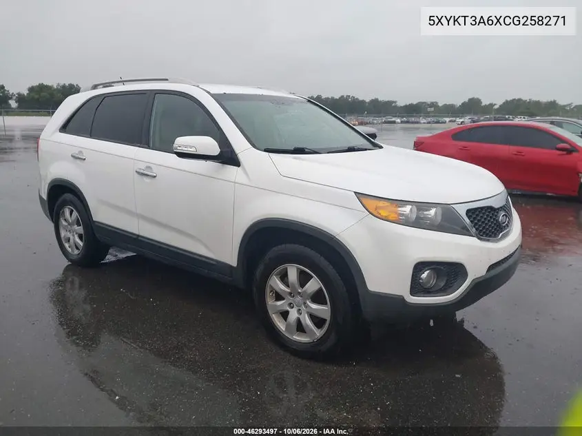 KIA SORENTO 2012, VIN 5XYKT3A6XCG258271