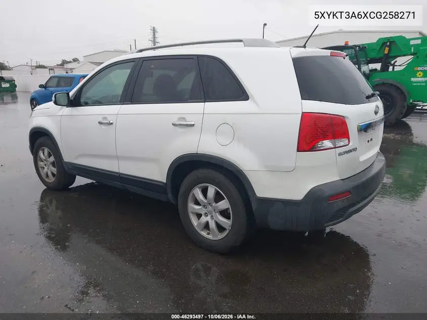 2012 KIA SORENTO VIN 5XYKT3A6XCG258271 — фото 3