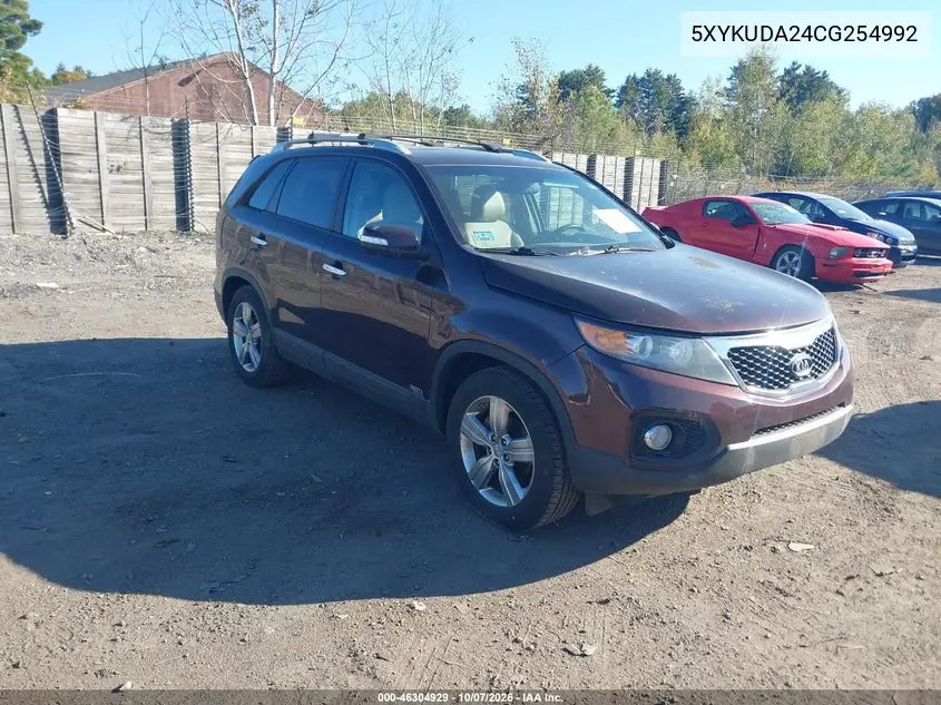 KIA SORENTO 2012, VIN 5XYKUDA24CG254992